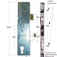 ERA Saracen Surelock 35mm Backset Gear Box With Hook As Dead Bolt - Image 3