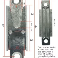 Gardinia Mushroom or Roller Cam Upvc Striker Keep Universal Door or Window - Image 3