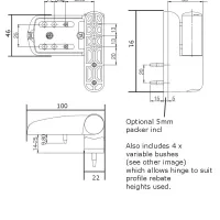 Mila Ideal Flag uPVC Door Hinge White Or Brown Color 100mm Heavy Duty - Image 3