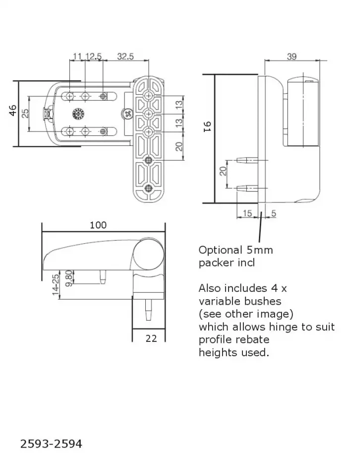 Mila Ideal Flag uPVC Door Hinge White Or Brown Color 100mm Heavy Duty - Image 3