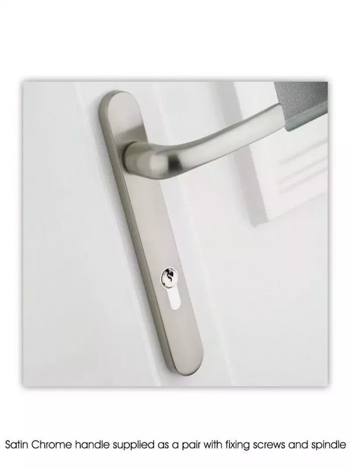 Spring Loaded uPVC Door Handles 123mm Screw Fix Six Colors - Image 3
