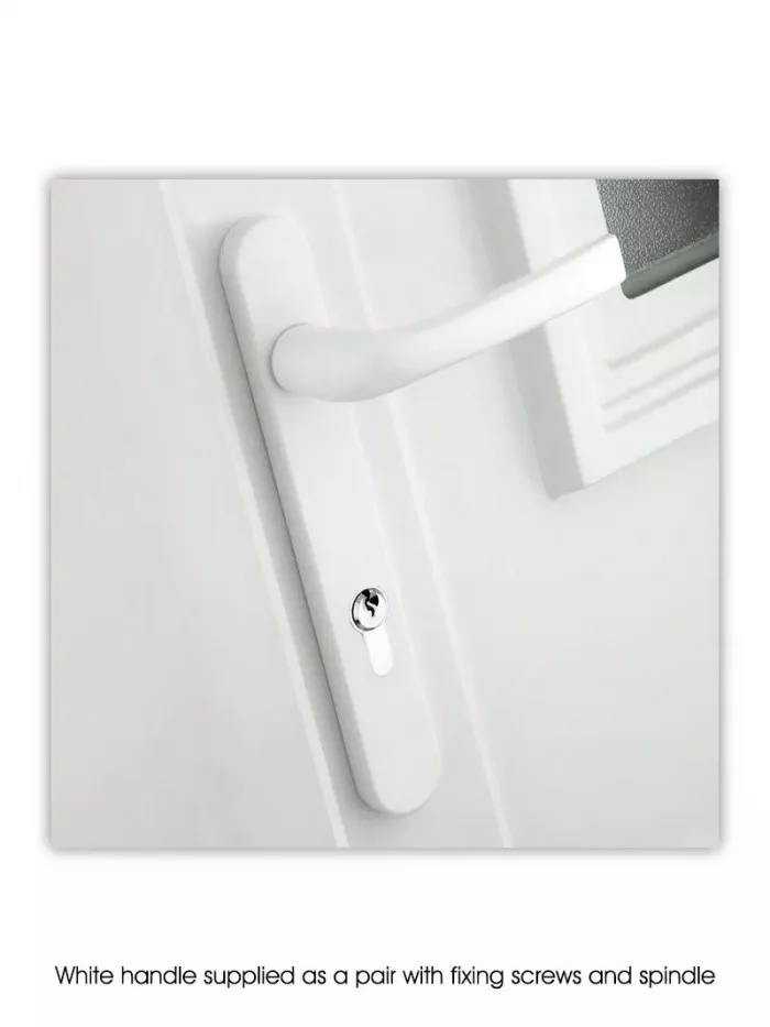Spring Loaded uPVC Door Handles 123mm Screw Fix Six Colors - Image 9