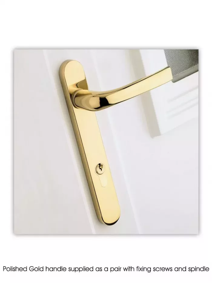 Spring Loaded uPVC Door Handles 123mm Screw Fix Six Colors - Image 6