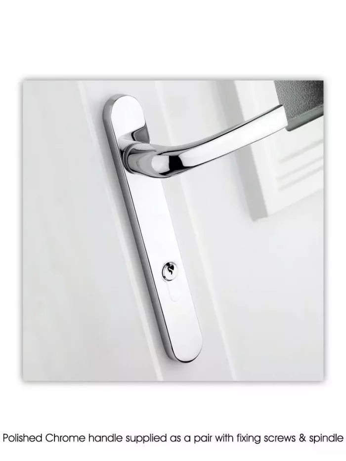 Spring Loaded uPVC Door Handles 123mm Screw Fix Six Colors - Image 5