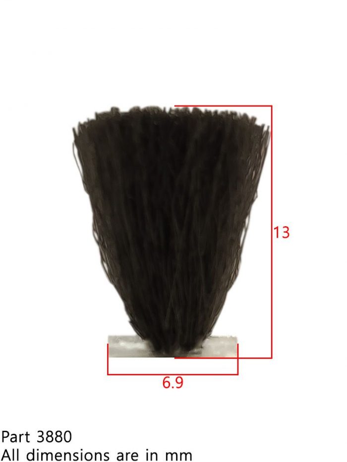 Brush Pile Black Draught Brush Gasket Seal for Upvc 6.9mm x 13mm High - Image 3