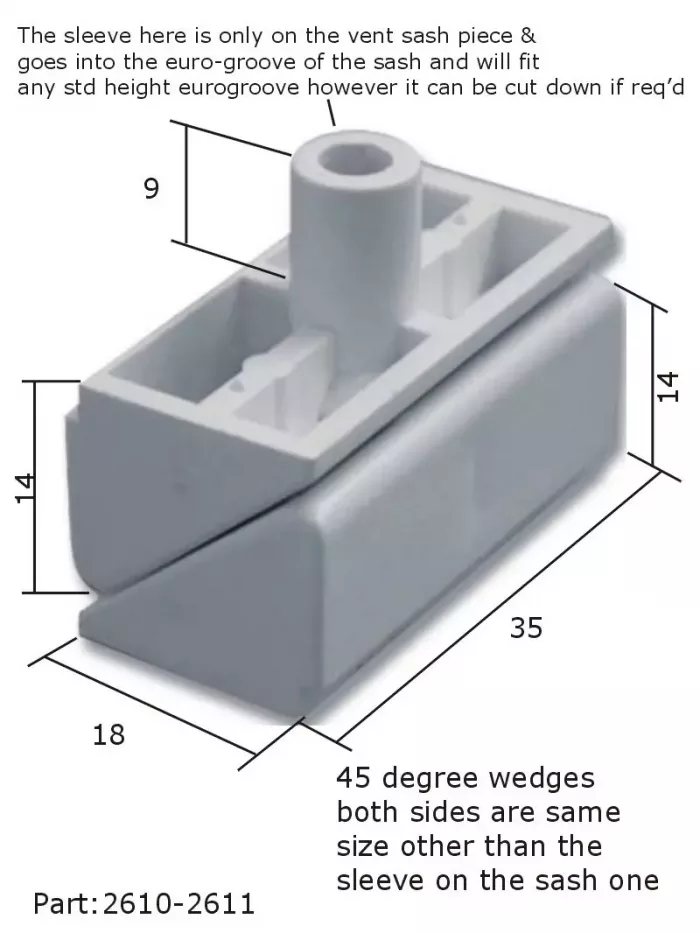 uPVC Window Sash Cavity Closing Wedge Draught Sealing 5 X Pairs - Image 6