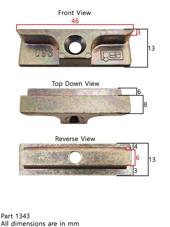 Siegenia 960 Roller Cam uPVC Striker Keep Windows or Doors - Image 5