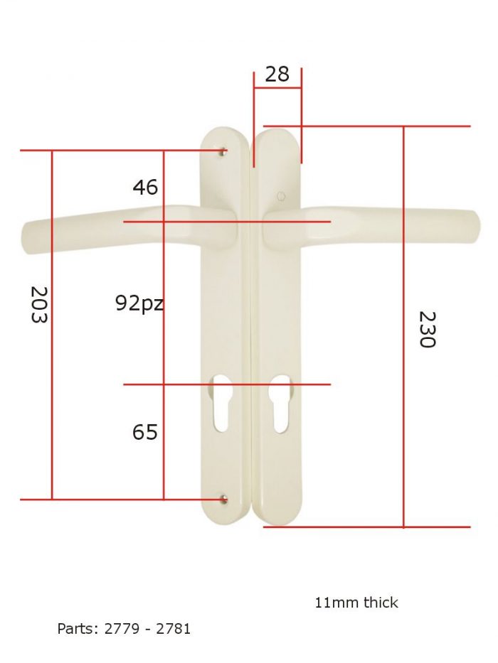 Hoppe Asgard Door Handle 203mm Screw Fix 92pz Old Everest Match - Image 4