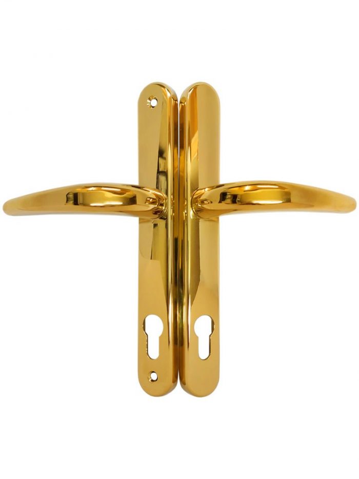 Avocet Pioneer Platinum Gold uPVC Door Handle 205mm Screw Fix - Image 3
