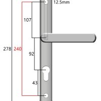 uPVC Door Handle 240mm Screw Fix 92pz Heavy Duty Sprung 5 Colors - Image 6